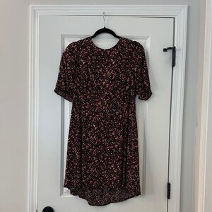 Old Navy Black Dress with Pink Floral Print